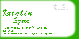 katalin szur business card